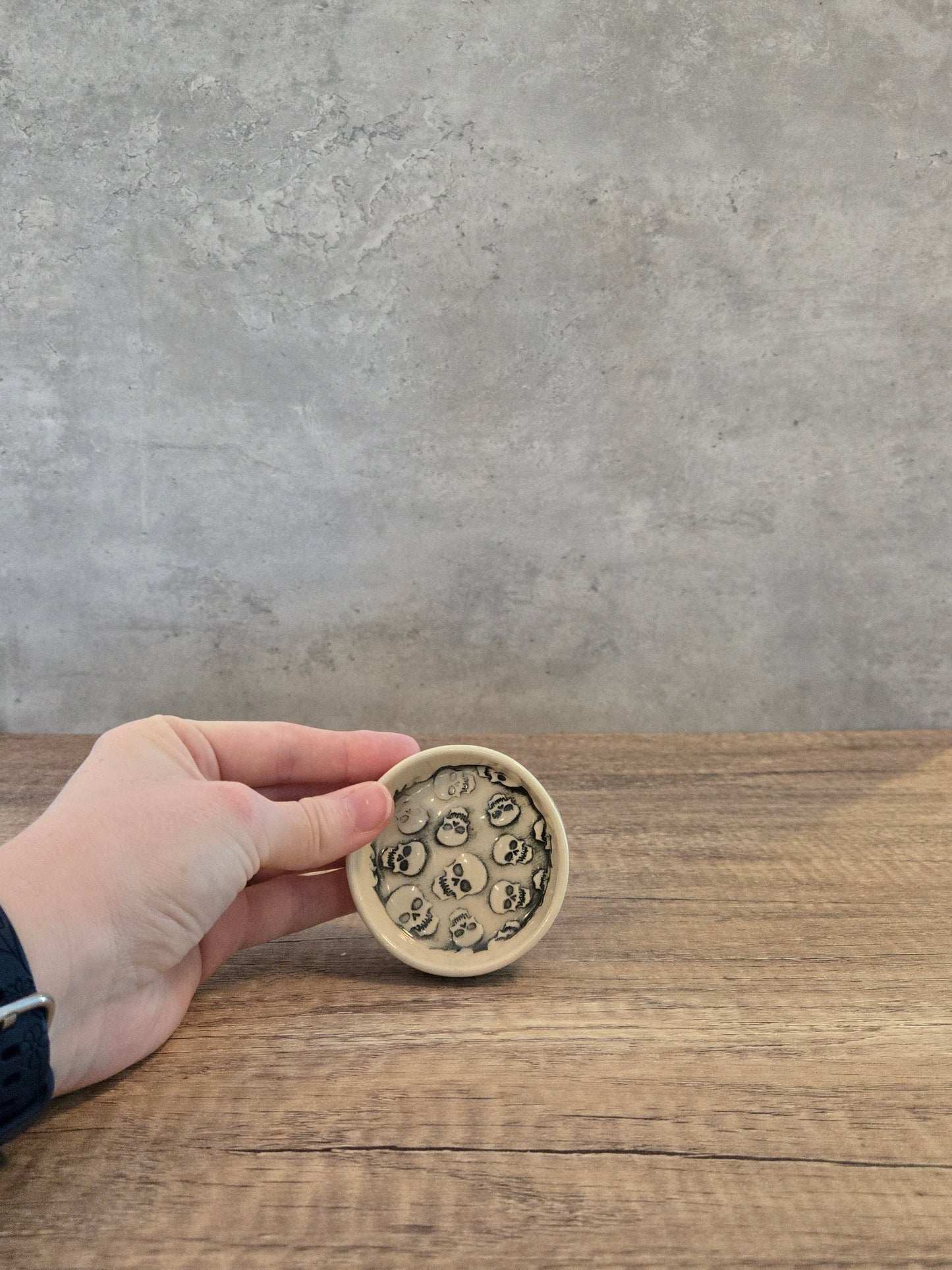 Skull Pattern Mini Jewelry Dish - #56