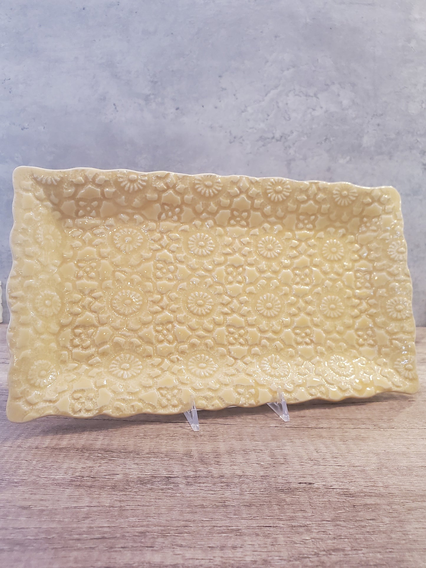 Yellow Rectangle Serving Tray