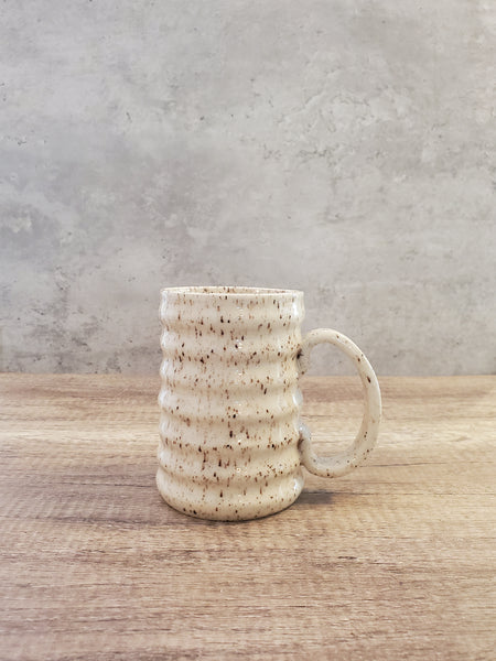 Clear Speckled Ribbed Mug
