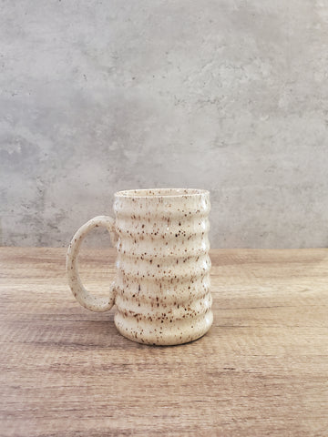 Clear Speckled Ribbed Mug