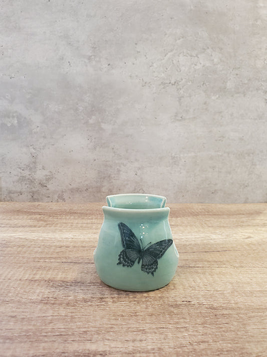 Turquoise Butterfly Sponge Holder