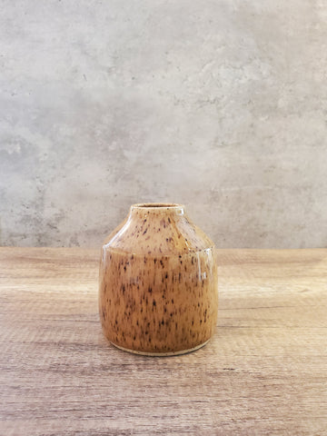 Caramel Speckled Bud Vase