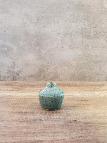 Turquoise Speckled Bud Vase