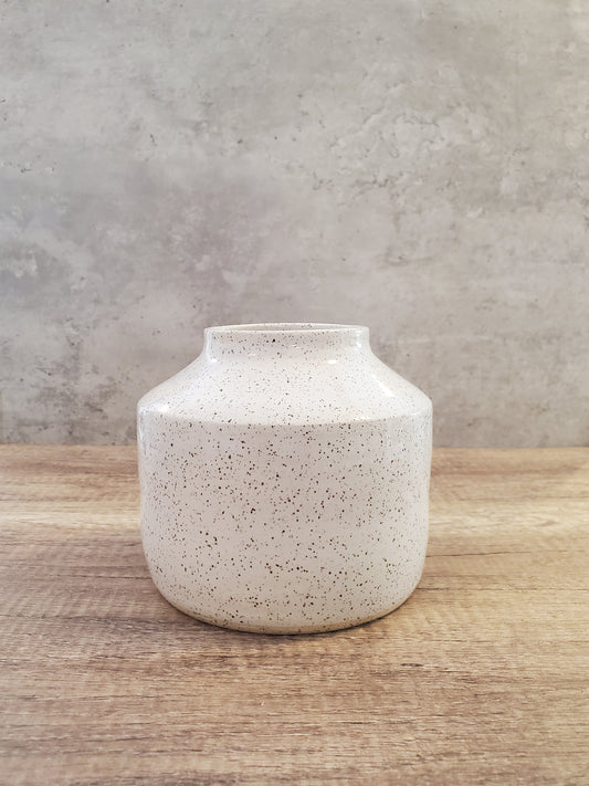 White Speckled Bud Vase